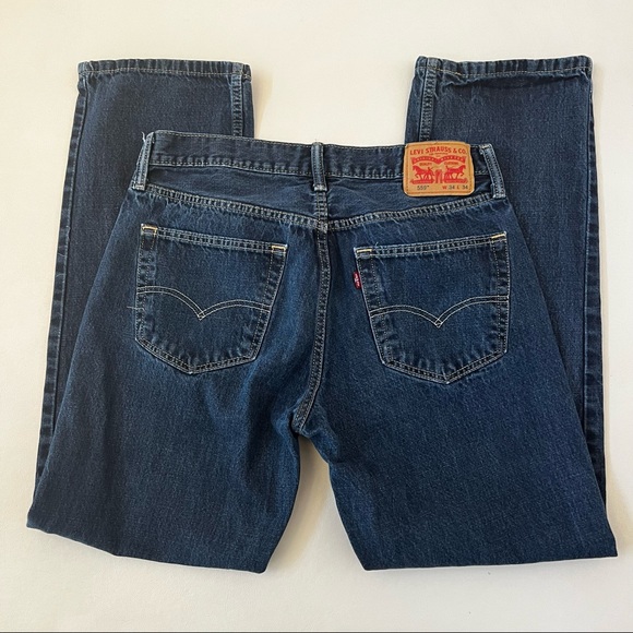 Levi’s Dark Blue Denim 559 34 x 34 Jeans B8/24 - Picture 4 of 10
